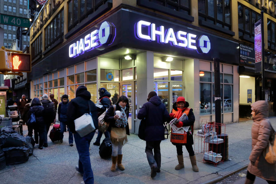 Oficina bancaria de Chase Bank, en Nueva York. (AP Photo/Mark Lennihan)