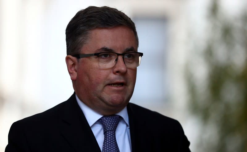 Justice Secretary Robert Buckland is seen outside Downing Street in London