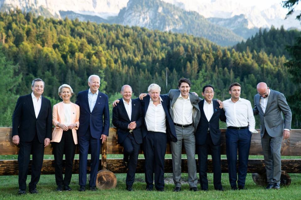World leaders gathered at Schloss Elmau for the G7 summit in 2022 (Getty Images)