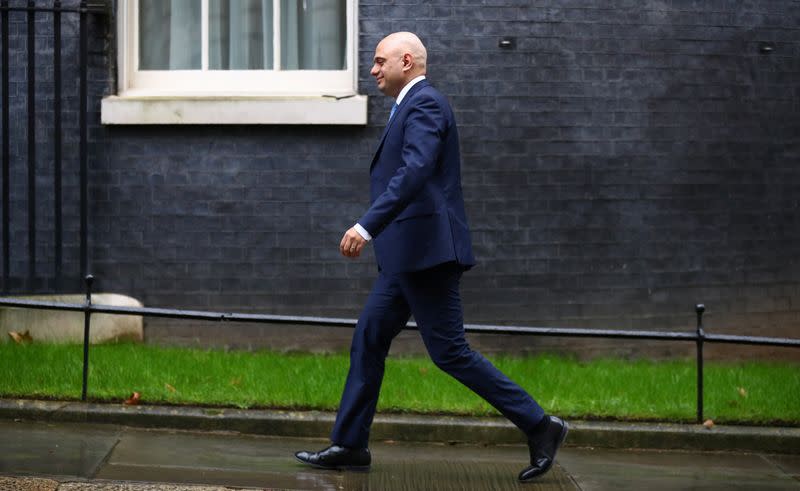 Sajid Javid arrives at Downing Street 10 in London, Britain