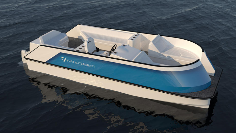 General Motors Pure Watercraft Electric Pontoon Boat