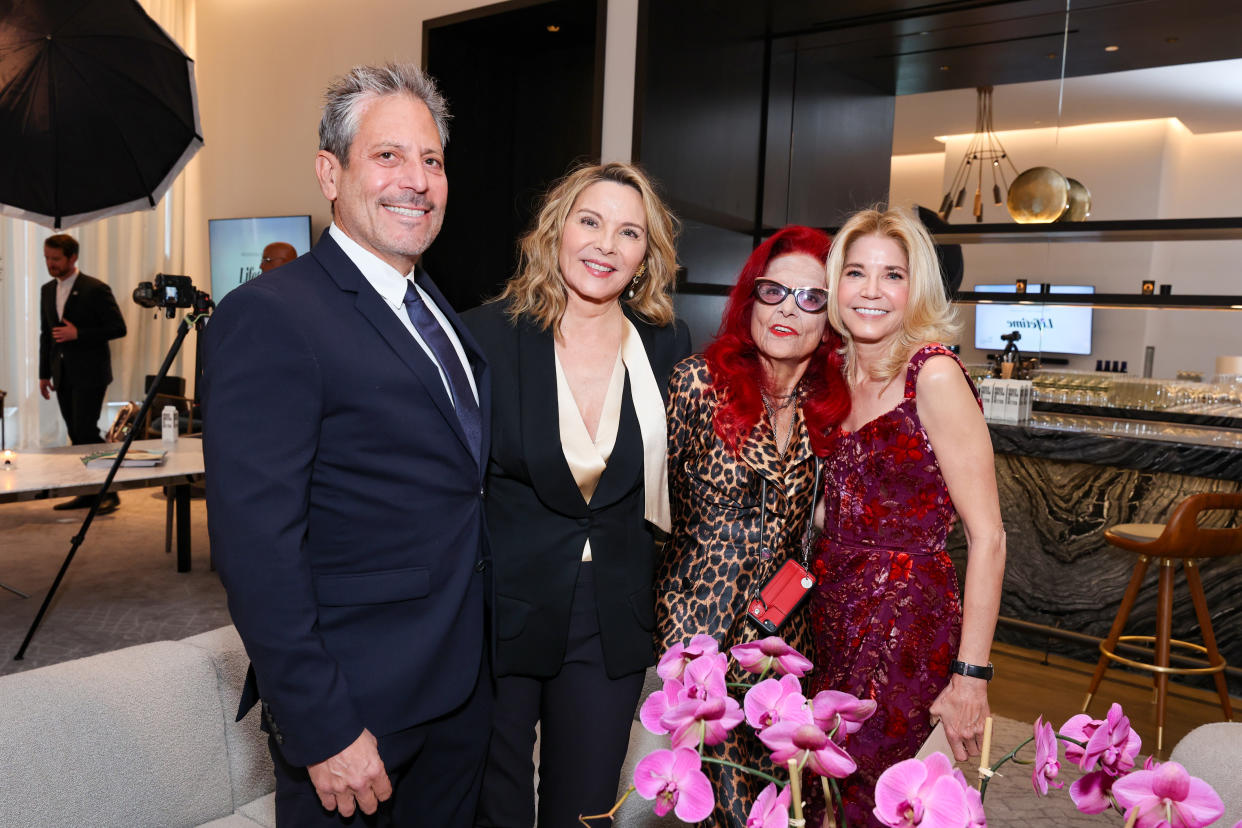 NEW YORK, NEW YORK - MAY 05: (L-R) Darren Star, Kim Cattrall,  Patricia Field and Candace Bushnell attend Variety's 2022 Power Of Women: New York Event Presented By Lifetime at The Glasshouse on May 05, 2022 in New York City. (Photo by Cindy Ord/Getty Images for Variety)