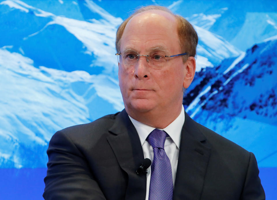 Laurence D. Fink, Chairman and Chief Executive Officer of BlackRock, attends the World Economic Forum (WEF) annual meeting in Davos, Switzerland January 25, 2018. REUTERS/Denis Balibouse