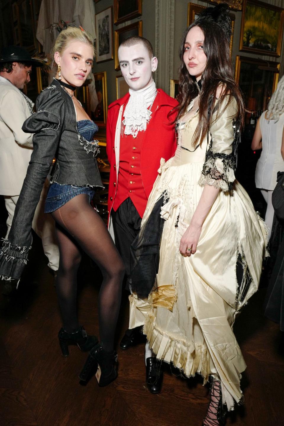 In my Costume Store outfit, with Tigerlily Taylor, left, and Tish Weinstock (Dave Benett/Getty Images for The)