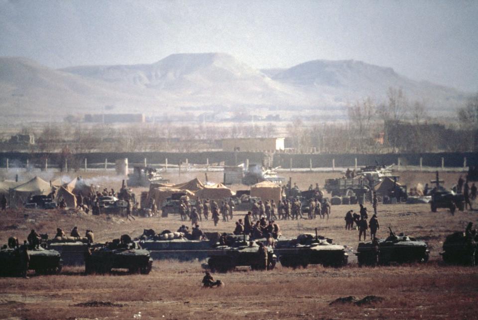 Soviet army soldiers troops in Kabul Afghanistan