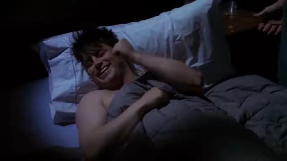 Joey smiling in his sleep in "Friends"