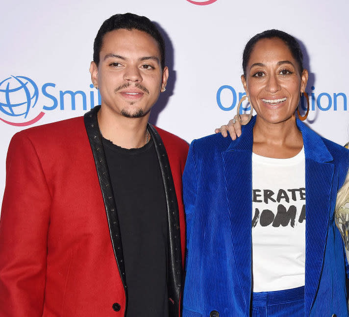 Evan and Tracee on a red carpet