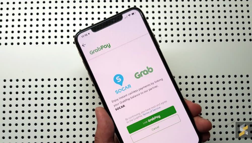 Car-sharing provider SOCAR is now supporting GrabPay as a new payment option. — SoyaCincau pic