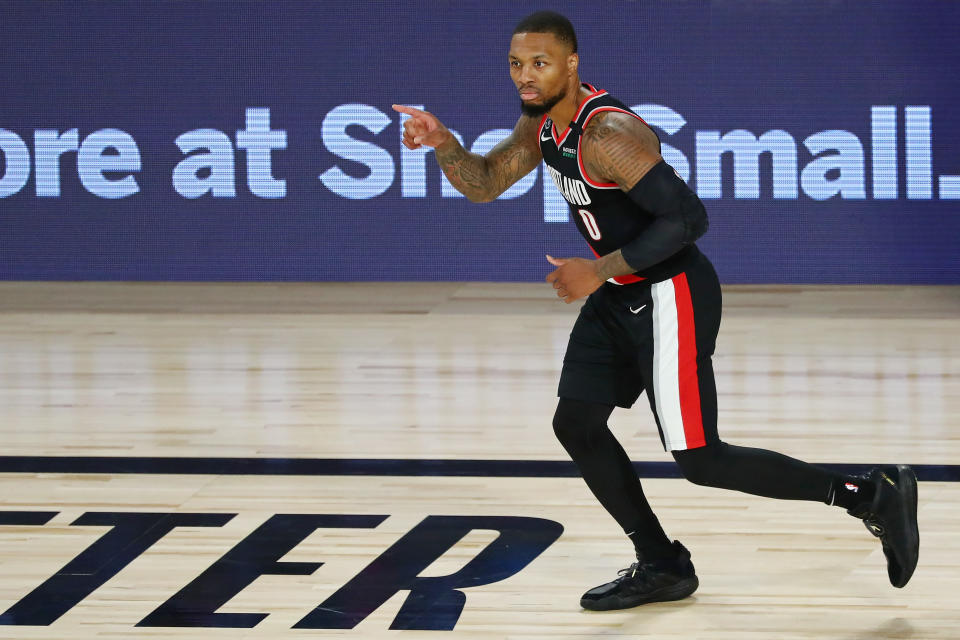 Damian Lillard plays in the NBA bubble.