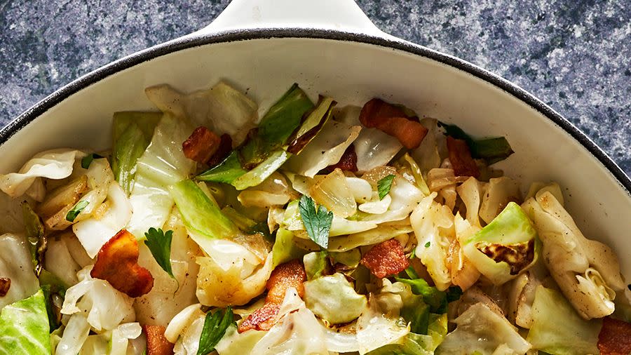 bacon fried cabbage