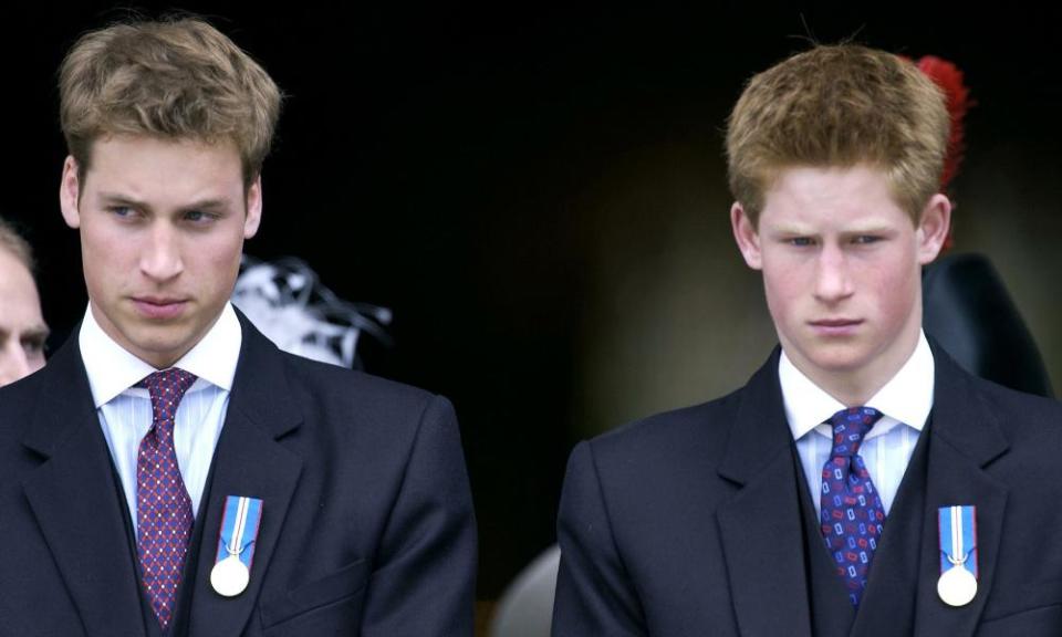 The young Prince William and Prince Harry in The Princes and the Press.