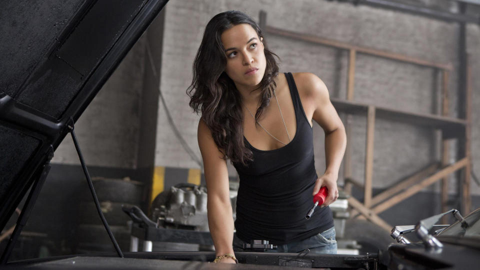 Michelle Rodriguez in 'The Fate of the Furious'. (Credit: Universal)