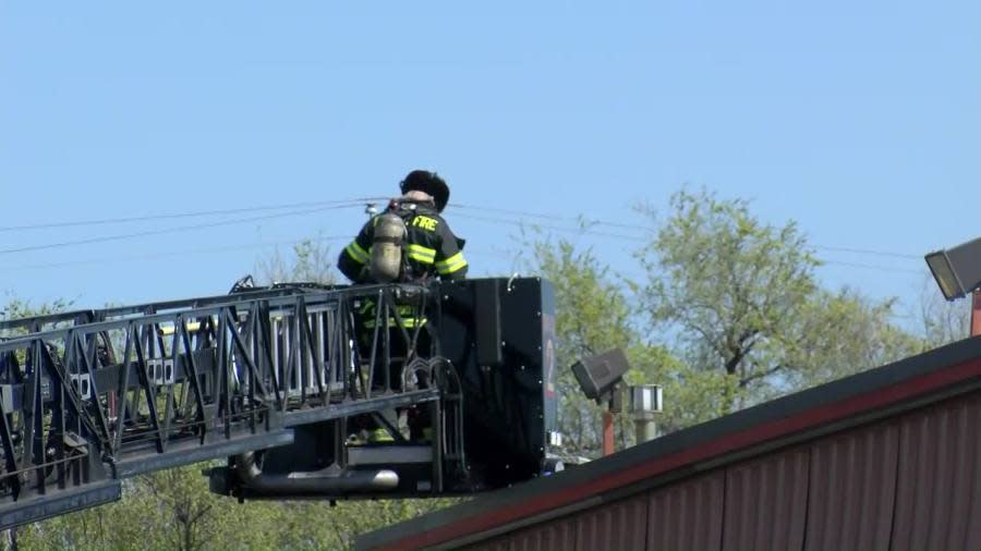 The Wichita Fire Department responds to a fire at a Wendy's restaurant in the 2500 block of S. Seneca on March 20, 2024. (KSN News Photo)