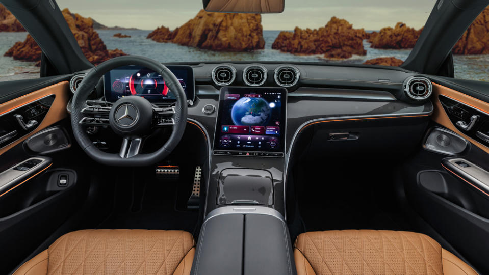 The interior of the 2024 Mercedes-Benz CLE Coupe.