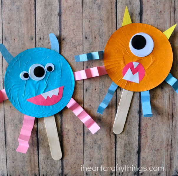 Cupcake Liner Puppet Monsters