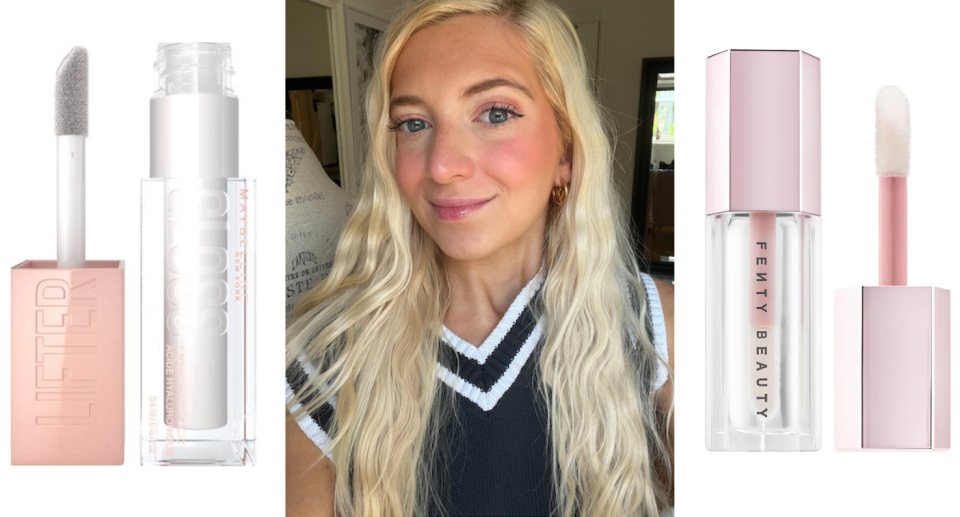 Fenty Beauty vs. Maybelline lip gloss: are they really a dupe? Tubes of Fenty Beauty and Maybelline lip glosses