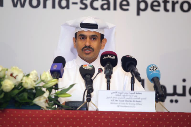 FILE PHOTO: Qatar Petroleum CEO and Minister of State for Energy al-Kaabi speaks during a news conference in Doha