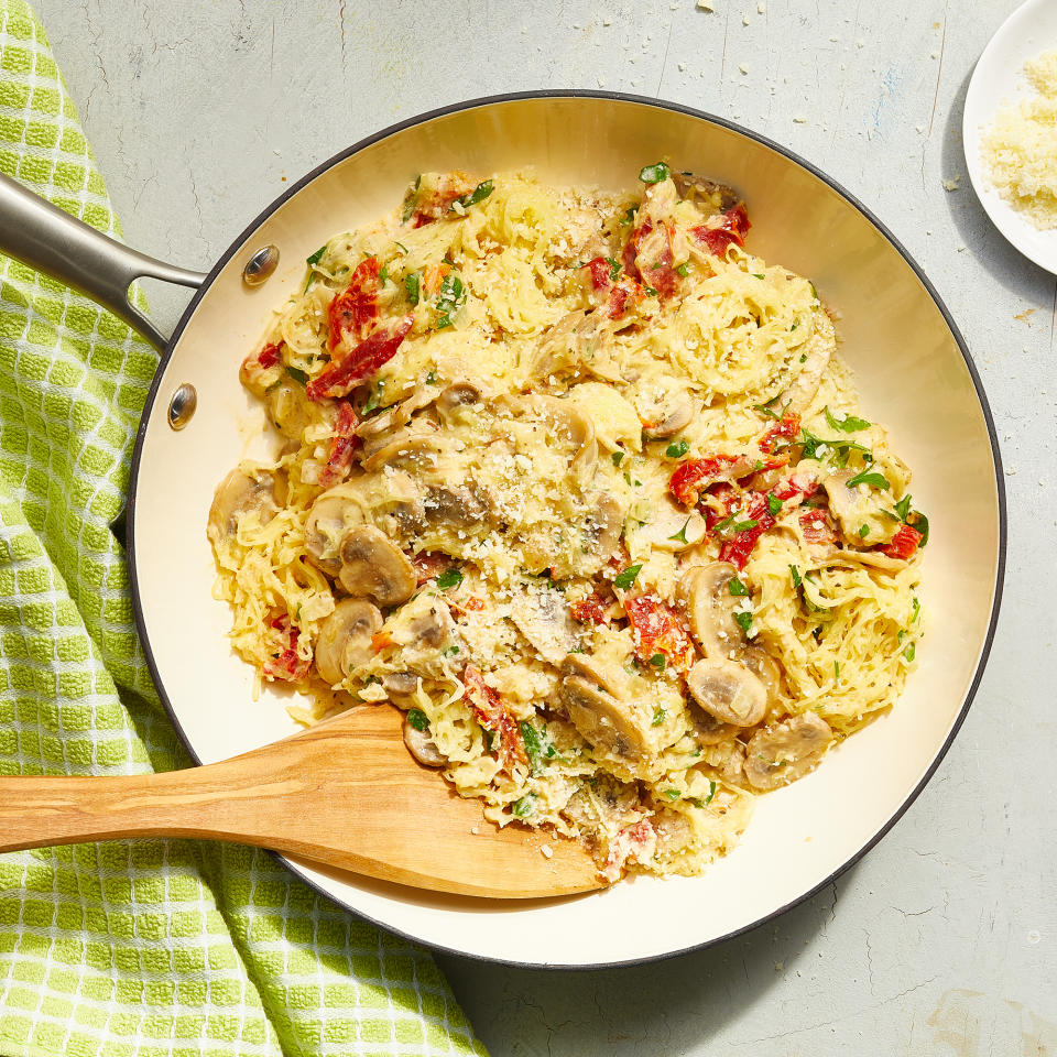 Spaghetti Squash with Sun-Dried Tomato Cream Sauce