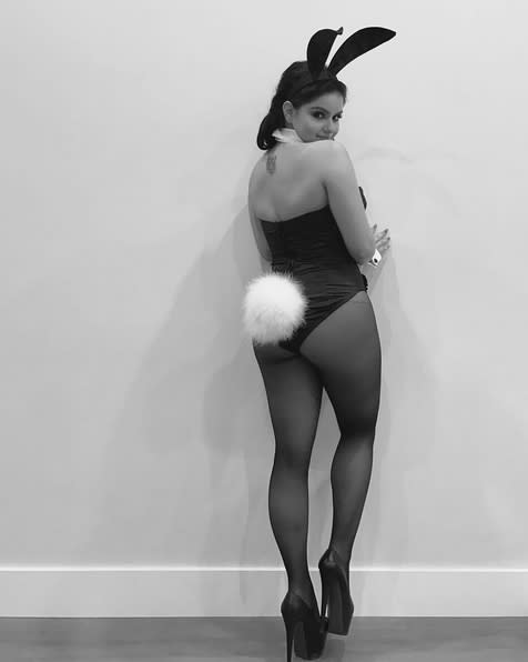 Playboy bunny-inspired Halloween outfit