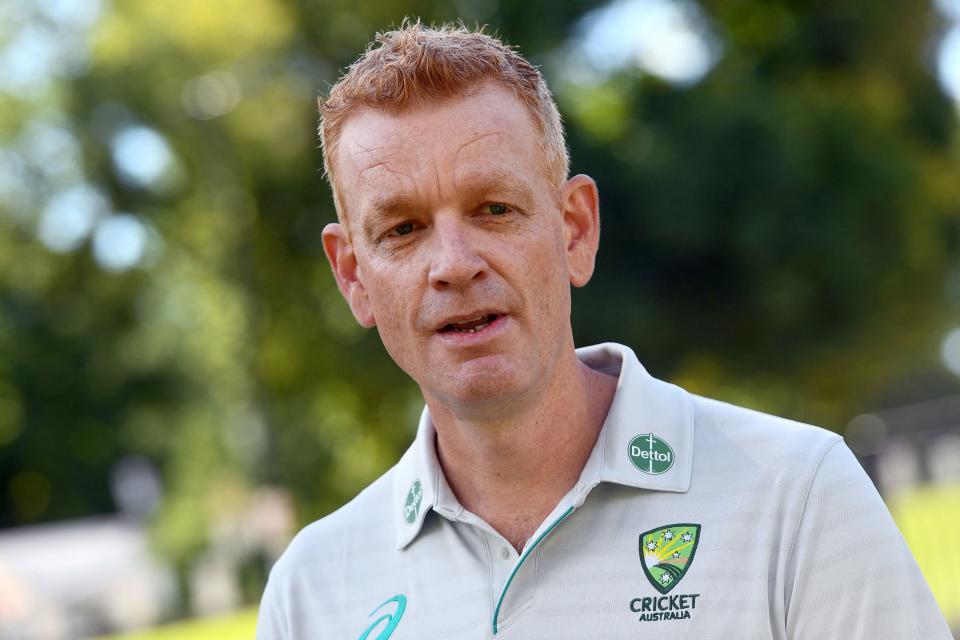 Australian cricket coach Andrew McDonald (pictured) speaks during a press conference.