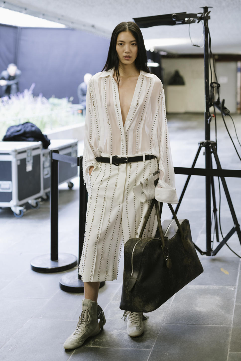 Backstage at Stella McCartney Spring 2025 Ready-to-Wear Collection at Paris Fashion Week