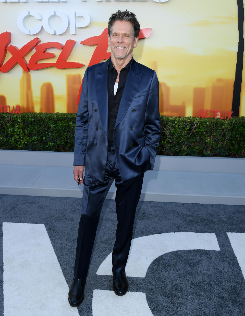 BEVERLY HILLS, CALIFORNIA - JUNE 20: Kevin Bacon arrives at the Los Angeles Premiere Of Netflix's "Beverly Hills Cop: Axel F" at Wallis Annenberg Center for the Performing Arts on June 20, 2024 in Beverly Hills, California. (Photo by Steve Granitz/FilmMagic)