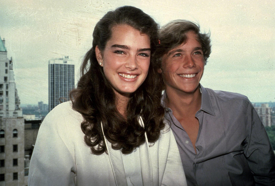 A young Brooke Shields smiles with Christopher Atkins