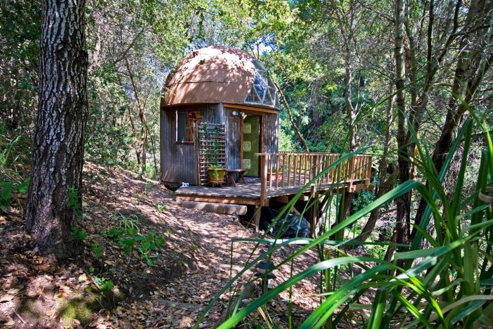 airbnb mushroom dome cabin