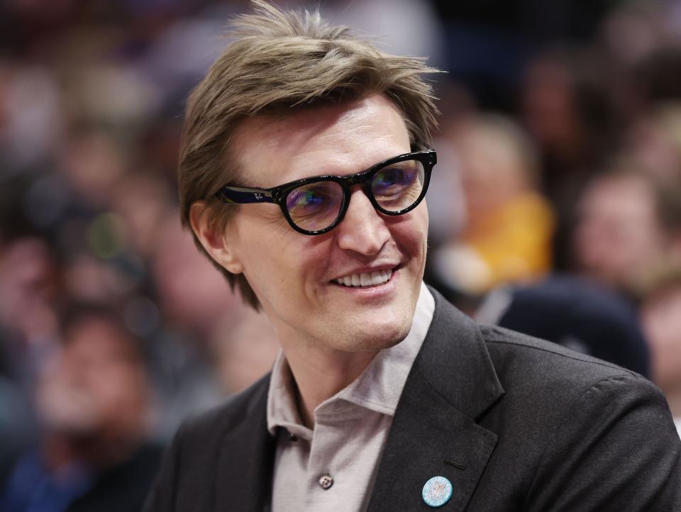 Former Jazz player Andrei Kirilenko smiles during the Jazz game in Salt Lake City on Thursday, Feb. 22, 2024. | Jeffrey D. Allred, Deseret News