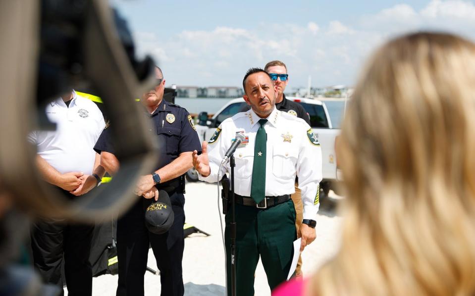 Lee County Sheriff Carmine Marceno announces the discovery of Florida Gulf Coast University student Graham McGrath’s body (Lee County Sheriff’s Office)