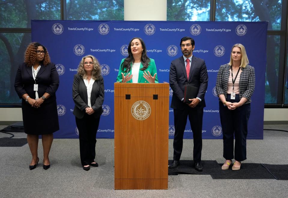 "Freedom of speech — the foundation of it was so that government doesn't stop speech that it doesn't agree with," said Travis County Attorney Delia Garza at Wednesday's news conference.