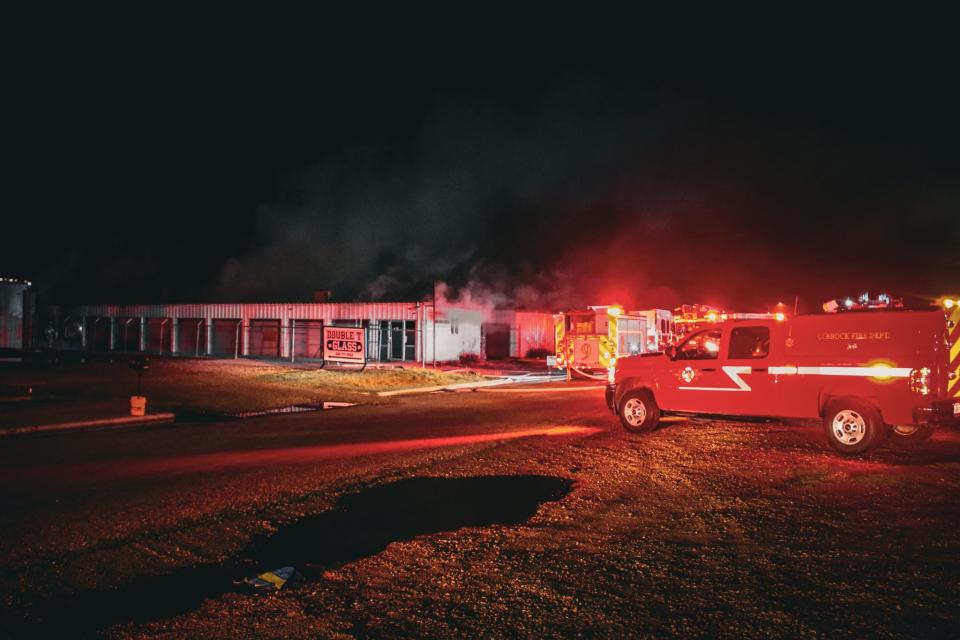 Lubbock Fire Rescue crews respond to a fire at Keystone Self Storage early Monday morning in the 5700 block of 41st Street.