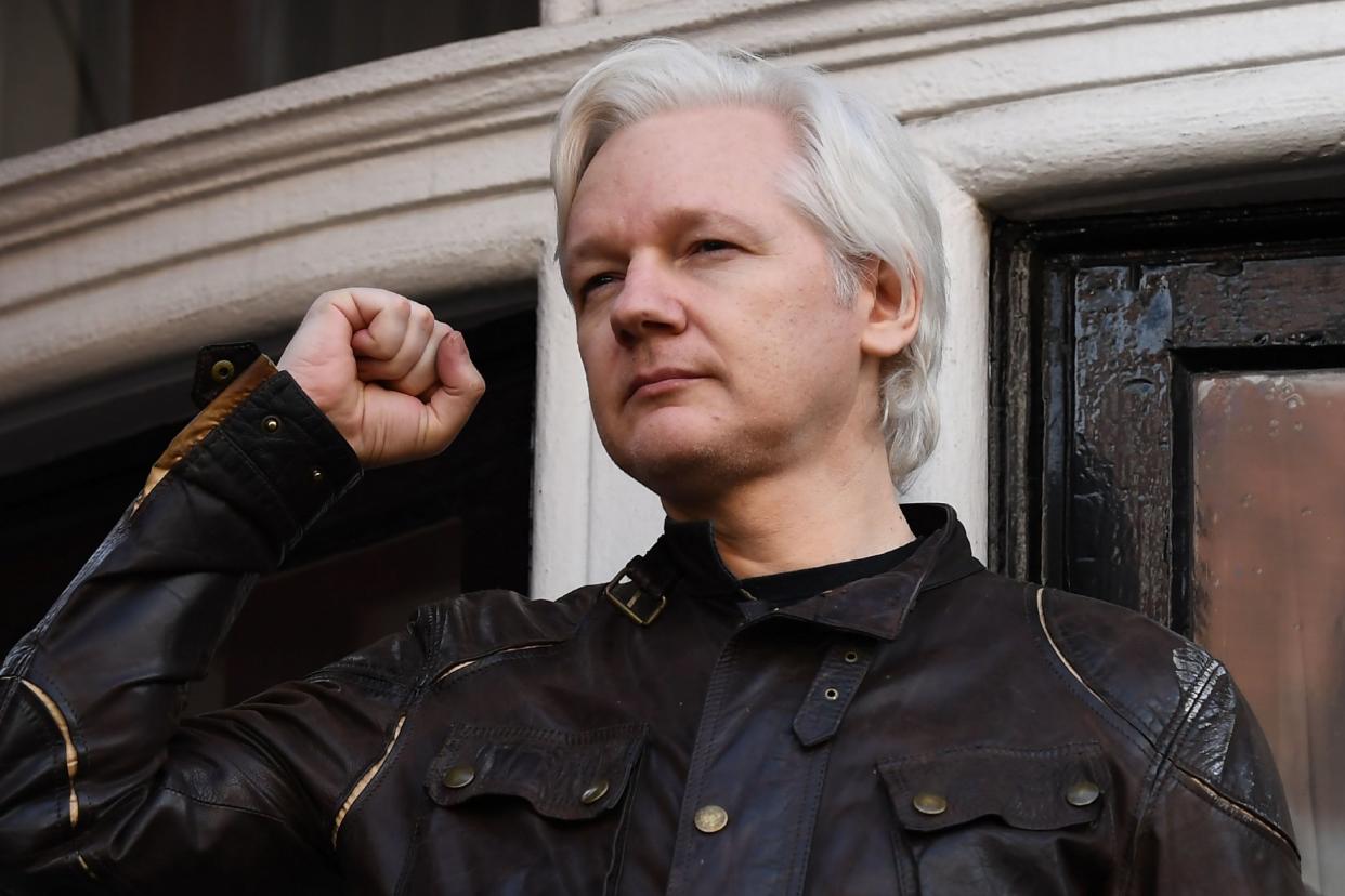 Mr Assange is wanted in America over the leak of classified military documents in 2010: AFP/Getty Images