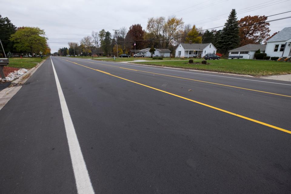 North River Road in Fort Gratiot was redone and made into a three-lane road several years ago. The road was previously two lanes in each direction, but now has one lane for each direction and a center lane for left-hand turns.