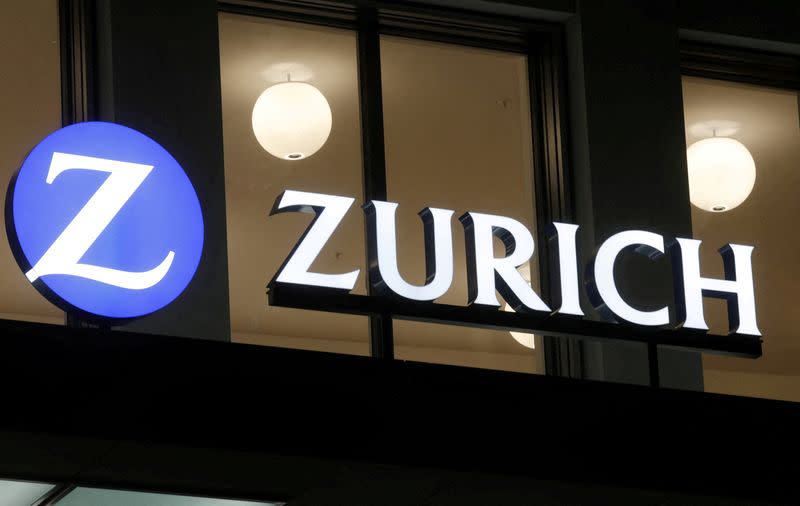 FILE PHOTO: The logo of Zurich Insurance is seen in Zurich, Switzerland