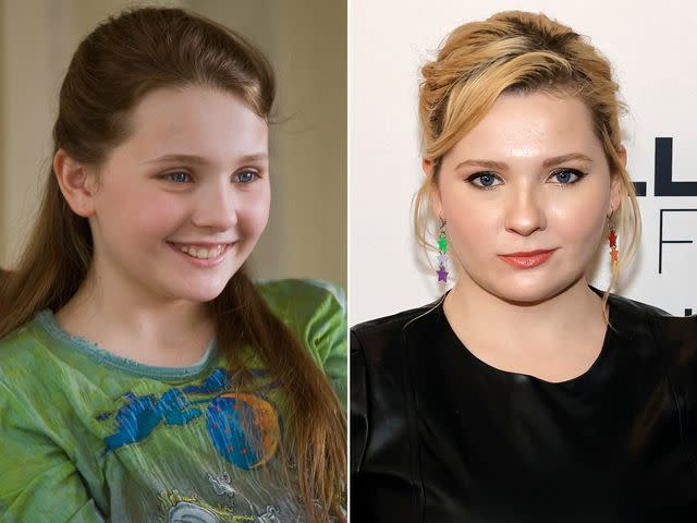 <p>Mark Johnson Prods/Kobal/Shutterstock ; Kevin Winter/Getty</p> Abigail Breslin in 'My Sister's Keeper'. ; Abigail Breslin at the Los Angeles Special Screening of "Miranda's Victim" on October 05, 2023 in Los Angeles, California.