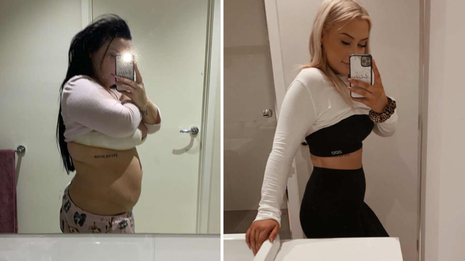 Kourtney weight loss before and after