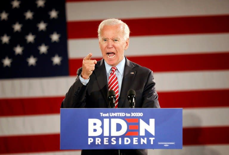 Joe Biden lors d'un discours à Scranton (Pennsylvanie) le 23 octobre 2019 - RICK LOOMIS © 2019 AFP