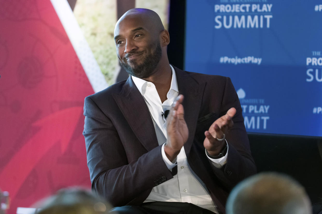 Former NBA basketball all-star Kobe Bryant said in a statement he was honored to have received an invitation to the film festival and was disappointed to see it rescinded. (AP)
