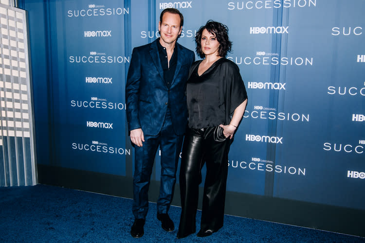 <p>Patrick Wilson and Dagmara Dominczyk at the season 4 premiere of “Succession” held at Jazz at Lincoln Center on March 20, 2023 in New York City.</p>