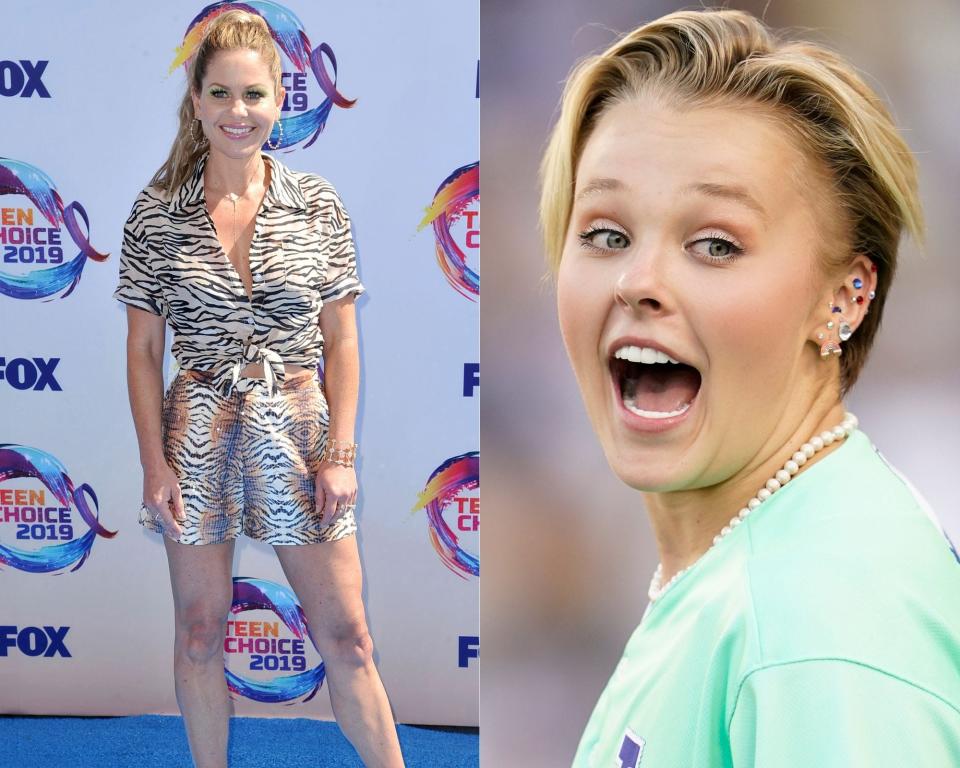 On July 24, 2022, JoJo Siwa, right, posted a TikTok video in which she shared a roundup of brief celebrity confessions, calling Candace Cameron Bure the "rudest celebrity” she’d ever met.  Bure took to Instagram on July 26, 2022, to address Siwa’s video and  revealed the 19-year-old’s confession was inspired by a red-carpet interaction between her and Siwa several years ago.