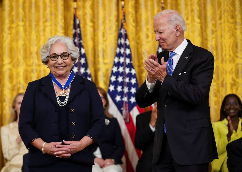 U.S. President Biden awards Presidential Medals of Freedom during White House ceremony in Washington