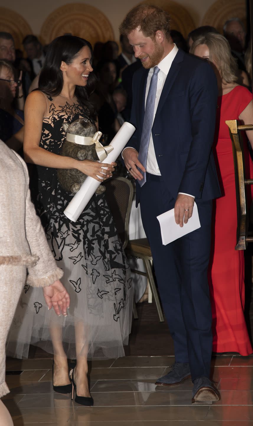 Meghan and Harry share a laugh while attending the Australian Geographic Society Awards in Sydney.