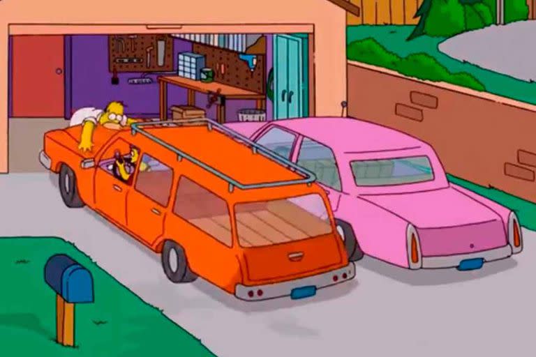 Los Simpson, de clase media-baja, podían tener dos autos en su casa