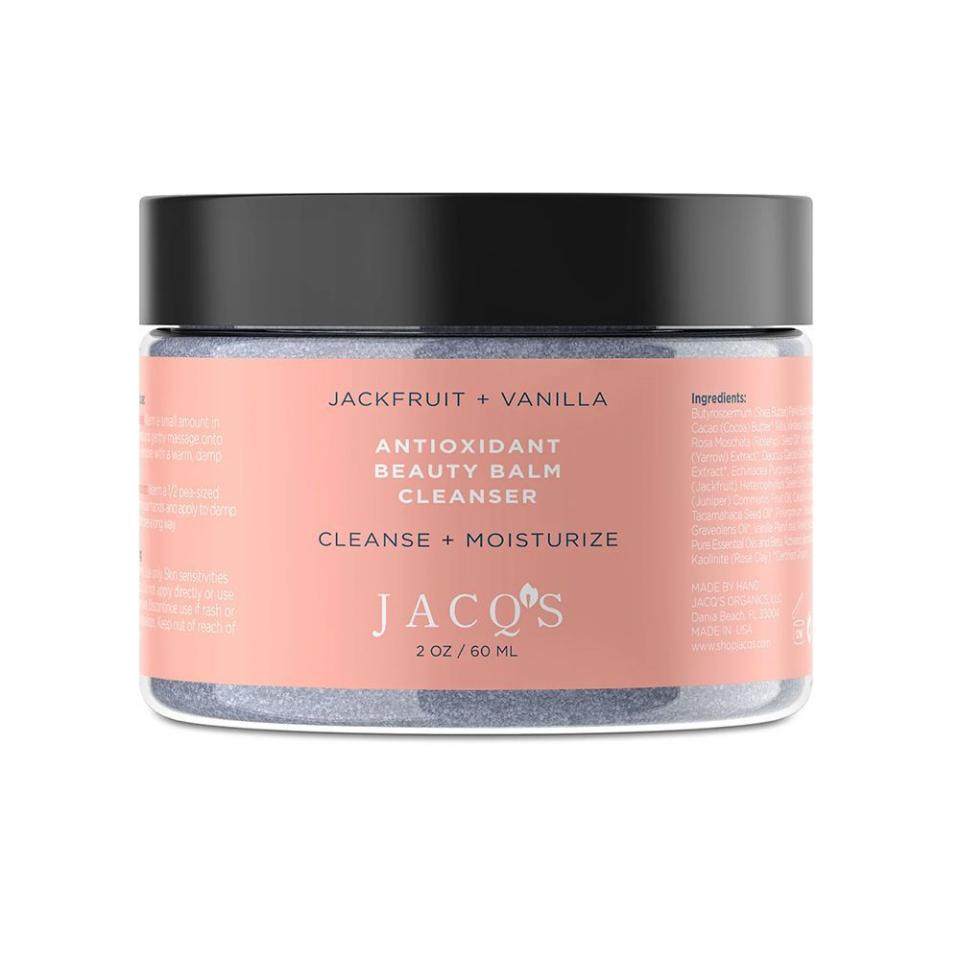 <p><a href="https://www.shopjacqs.com/products/cleansing-moisturizing-antioxidant-beauty-balm-2" rel="nofollow noopener" target="_blank" data-ylk="slk:Shop Now;elm:context_link;itc:0;sec:content-canvas" class="link ">Shop Now</a></p><p>Cleansing & Moisturizing Antioxidant Beauty Balm</p><p>$49.00</p><p>shopjacqs.com</p>