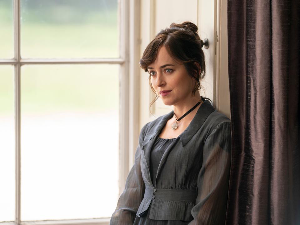 A picture of Dakota Johnson in "Persuasion."