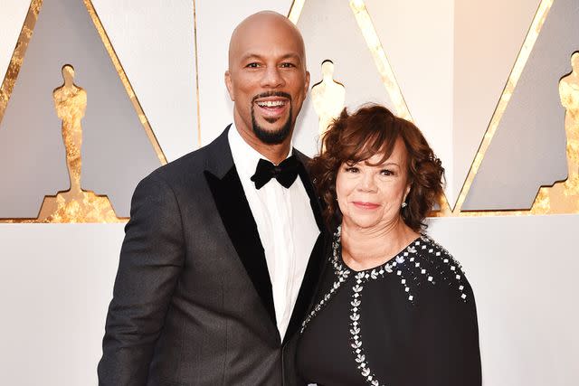 <p>Kevin Mazur/WireImage</p> Common and Dr. Mahalia Ann Hines attend the 90th Annual Academy Awards at Hollywood & Highland Center in March 2018 in Hollywood