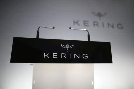 The logo of Kering is seen during the company's 2015 annual results presentation in Paris, France, February 19, 2016. REUTERS/Charles Platiau