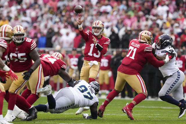 Brock Purdy helps 49ers beat Seahawks 41-23 in playoffs