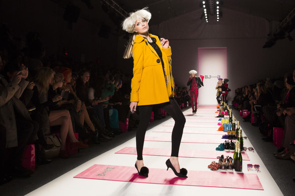 The Betsey Johnson Fall 2013 collection is modeled during Fashion Week in New York, Monday, Feb. 11, 2013. (AP Photo/John Minchillo)